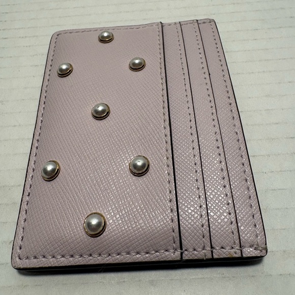 Kate Spade Madison Studded Faux Pearls Small Slim Card Holder, Lilac Moon - Picture 3 of 6